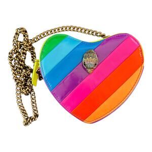 Kurt Geiger Kensington Rainbow Heart Crossbody Bag Leather